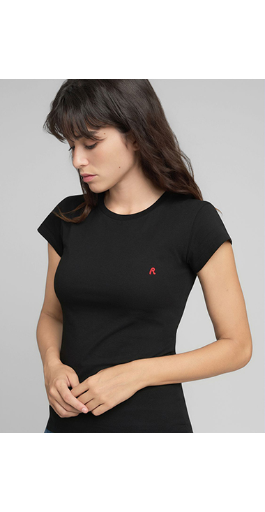 スリムフィット・クルーネックTシャツ 詳細画像 ブラック 5